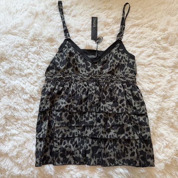 Buffalo David Bitton Tops - Buffalo David Bitton Black and Gray Animal Print Camisole